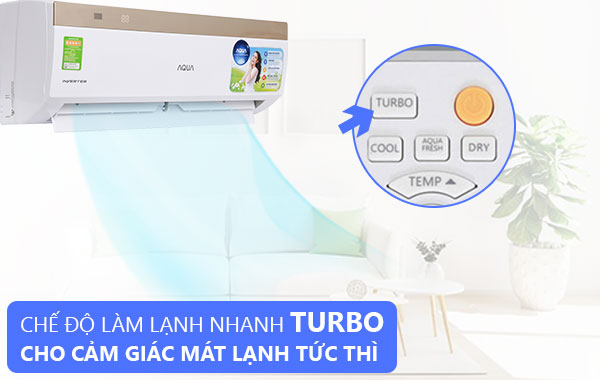 Làm lạnh nhanh Turbo trên máy lạnh Aqua